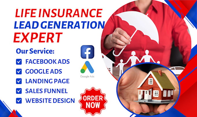 generate life insurance lead hot lead sales funnel landing lead insurance ads