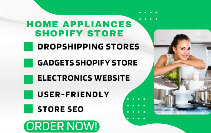 do home appliances shopify website electronics gadgets home improvement store