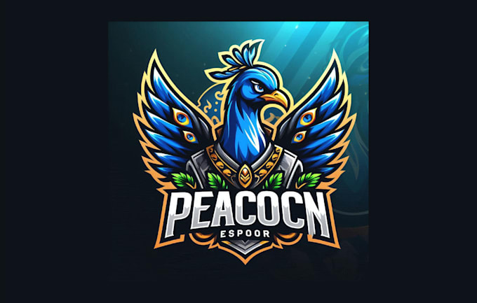 make a different peacock esport mascot logo for your company