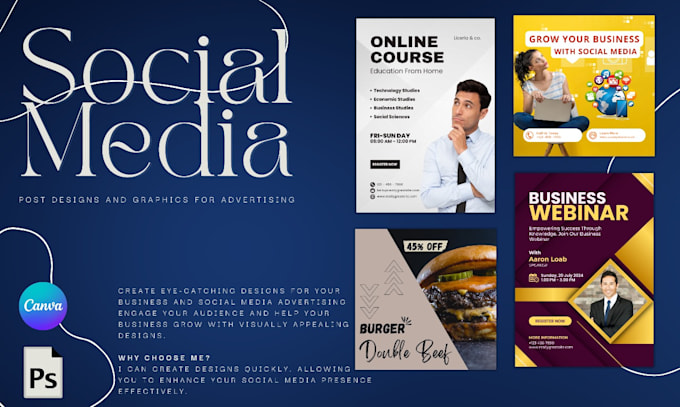 create unique instagram posts and social media posts designs