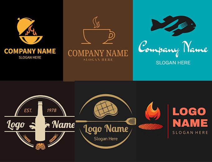 do create food and beverage logo luxury and minimalist