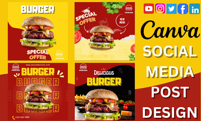 Create attractive social media post design using canva by Saurabh_canva ...