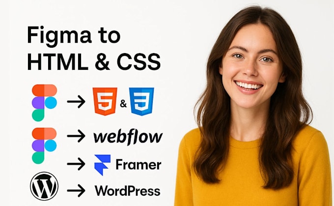 convert figma to html css figma to webflow figma to framer ui figma to wordpress
