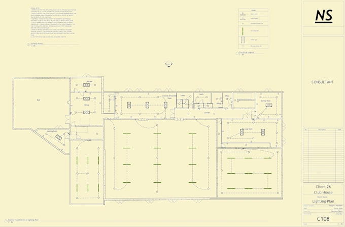 design electrical plans, lighting plans for buildings in revit, autocad