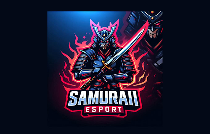 do samurai esport mascot logo with your creative thinking