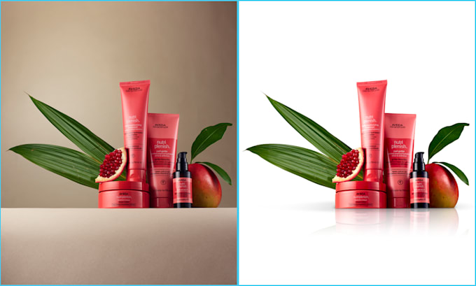 white background and add reflection shadow, drop shadow, natural shadow