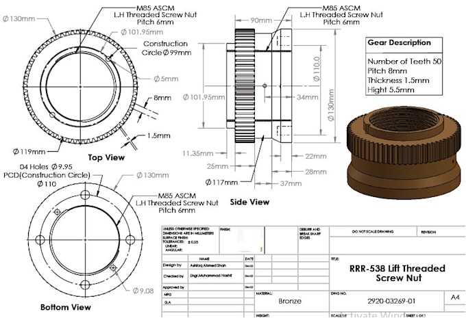 make 2d drawing,assembly drawing and more in cad