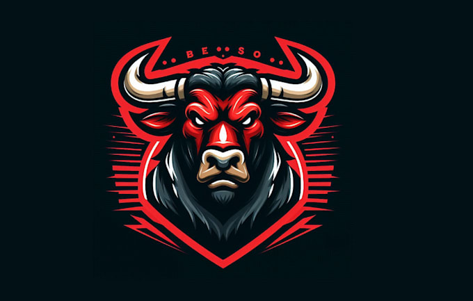 do awesome bull head esport mascot logo with vector files