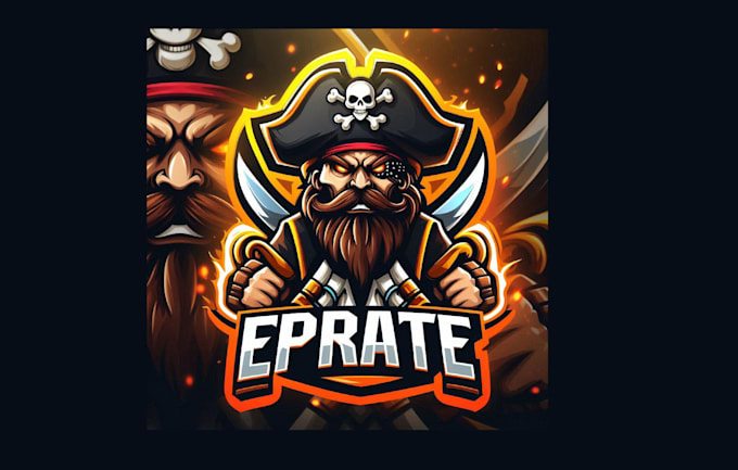 do captain pirate esport mascot logo with creative concepts