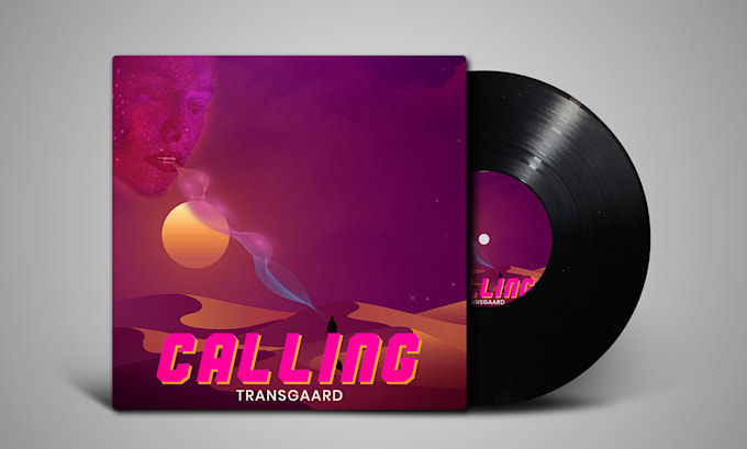 create 80s retro futuristic, synthwave cover art