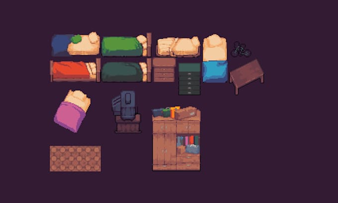 create pixel art assets, tilesets, and characters