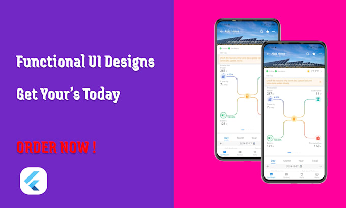 make you a stunning mobile application using flutter