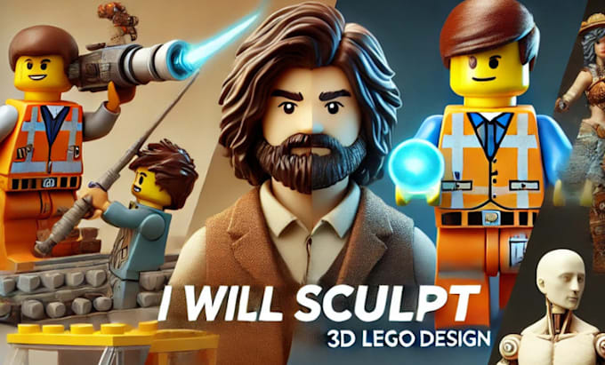sculpt 3d lego animation 3d lego design 3d lego model 3d toys minifigure 3d bjd