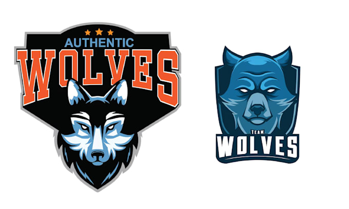 Unique Logo Wolves Design unique animal wolf mascot logo by Hulskoit | Fiverr