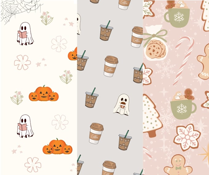 design creative seamless patterns for clothing, prints and packaging