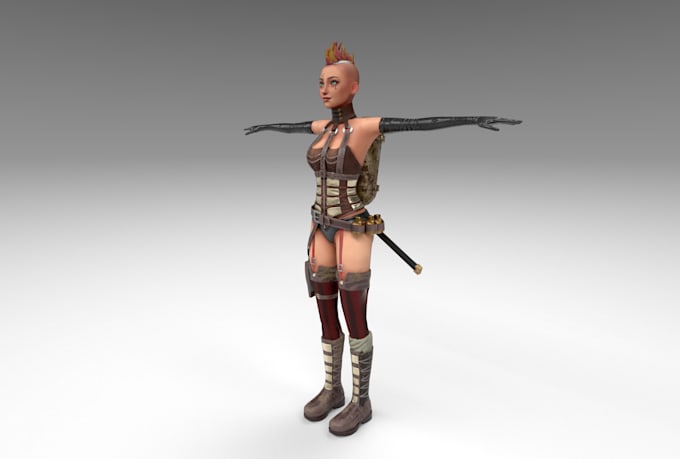 3d character model, pbr texture,rig3d model, animation 3d for game, printing stl