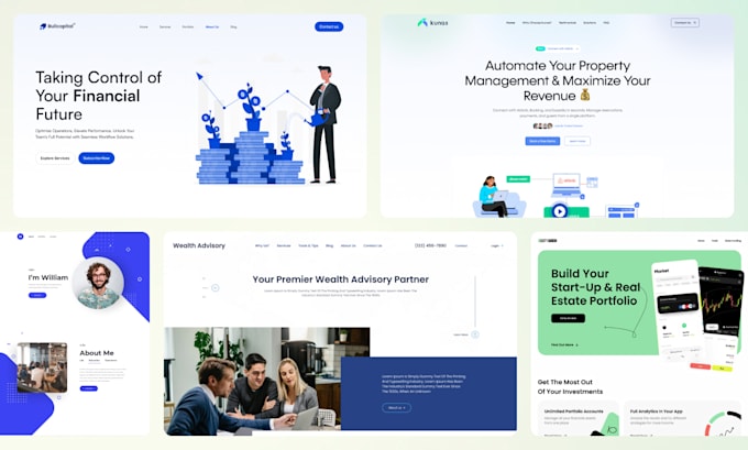 create a responsive landing page or website UI UX design in figma