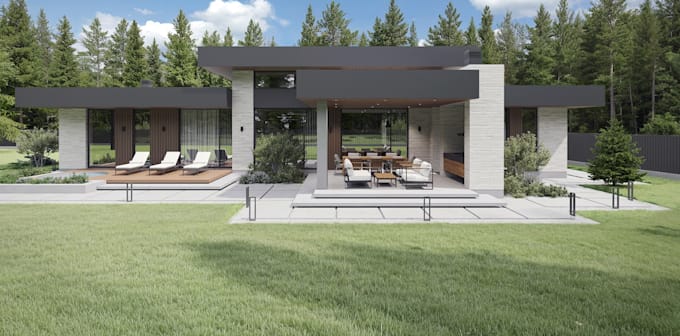 do realistic 3d exterior rendering using 3ds max, corona renderer or d5 render
