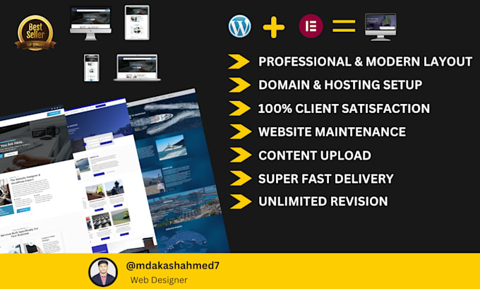 create responsive wordpress website design and website development