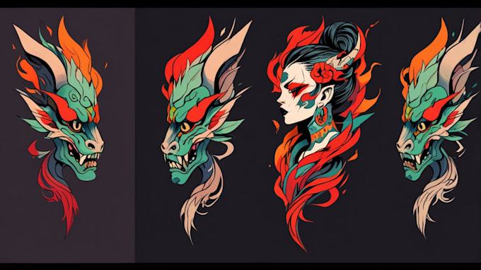 create old school or traditional tattoo design
