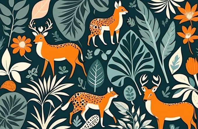 draw botanical and animal designs and patterns for you