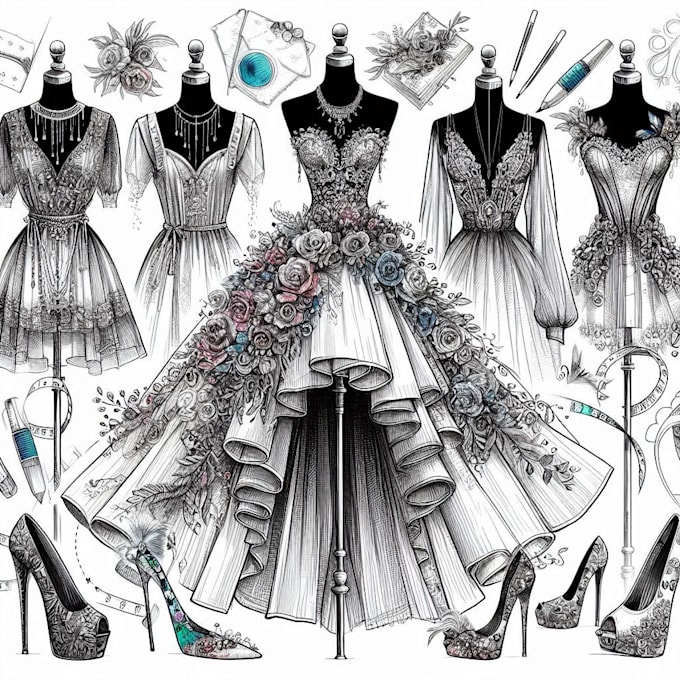 Do fashion collection , illustration or sketch by Kephinca | Fiverr