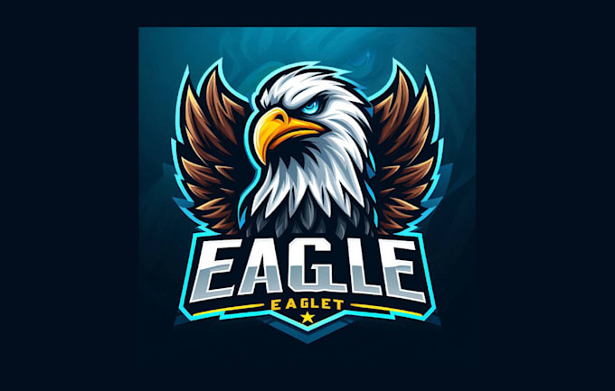 create a unique eagle head mascot logo with any file