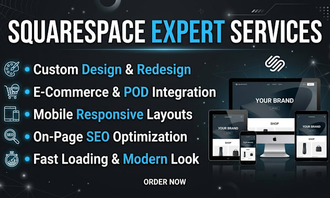 build or redesign a professional squarespace website