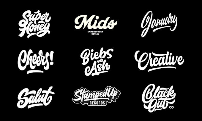 design a modern hand drawn and typography logo design
