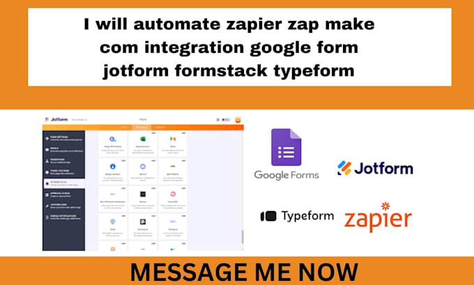 automate zapier zap make com integration google form jotform formstack typeform