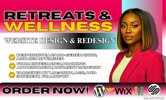 wordpress retreat website retreat vacation landing page wellness retreat website