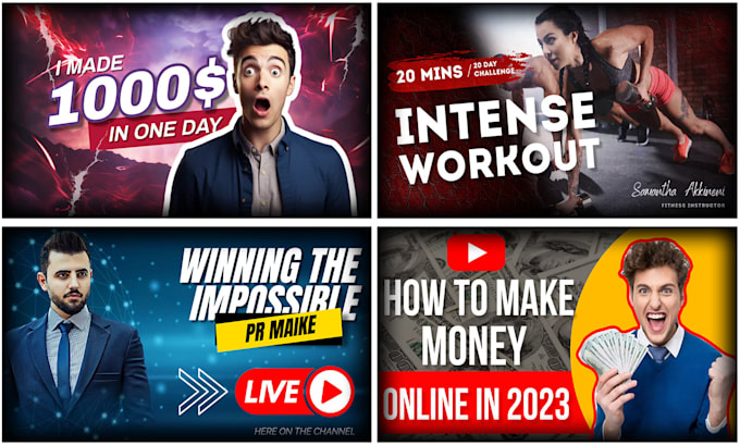 design a unique youtube thumbnail