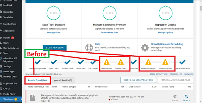 recover hacked website, virus removal, clean malware