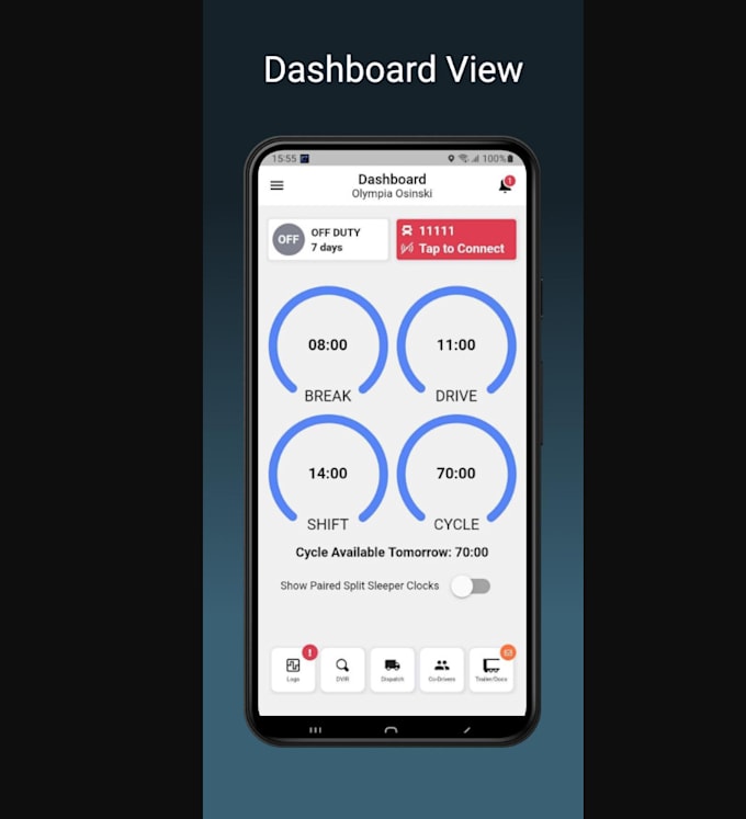 build vehicle logging app, fleet management app, eld software, logistic iot app