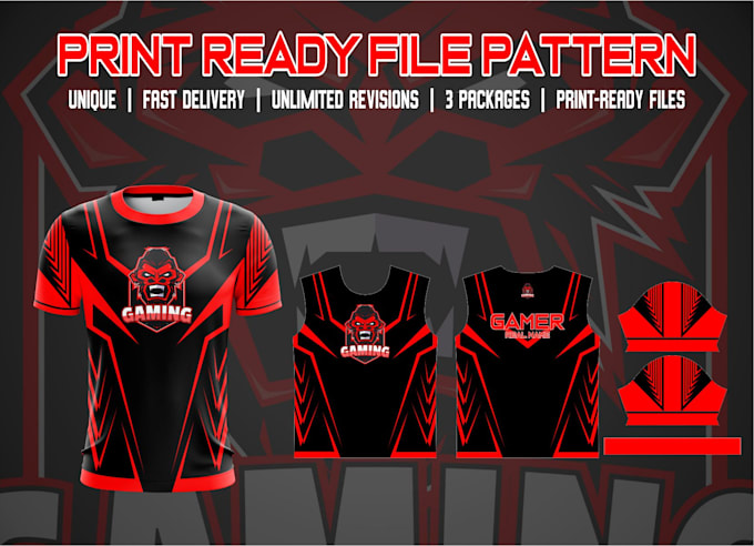 layout your jersey designs into patterns for sublimation