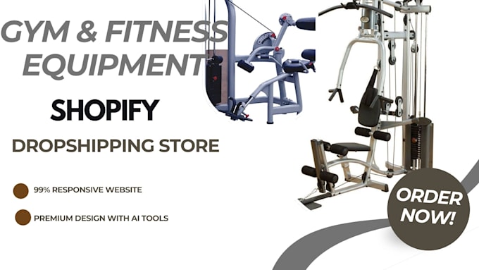 create a professional dropshipping store for gym equipments