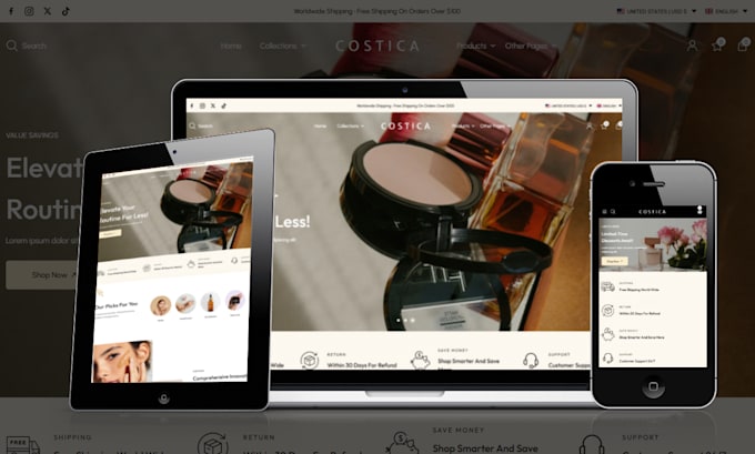 build and redesign a professional shopify dropshipping store