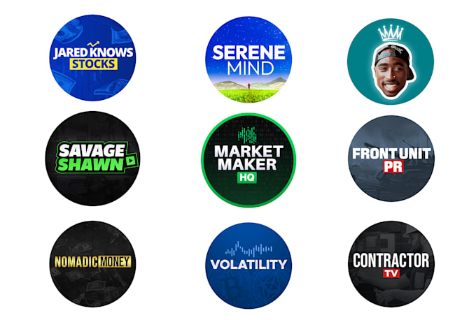 design professional profile picture or youtube logo  avatar