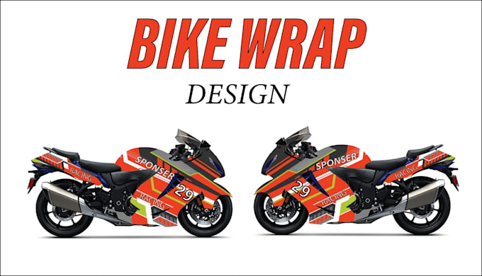 design awesome bike wrap design for your street bike motorcycle, van, vehicle