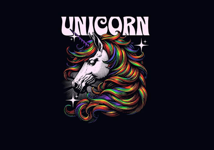 design high quality unicorn logo with free source file