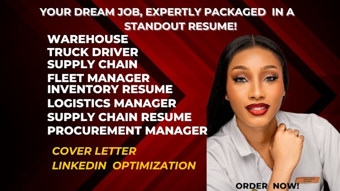 write logistics manager, procurement manager, driver, logistics  resume