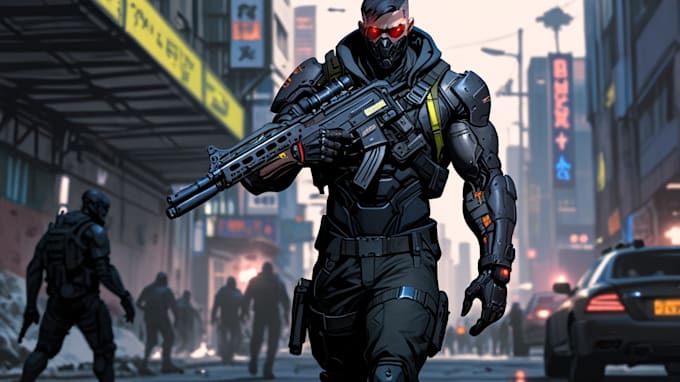 create cyberpunk and retro aesthetic characters