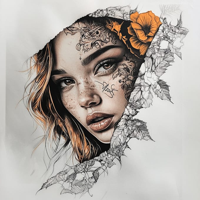 desing a custom tattoo sleeve art for you