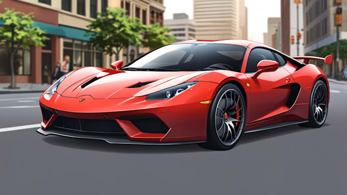 make amazing vector car portrait form your car
