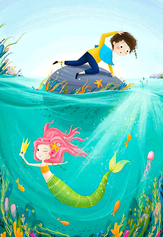 draw children story book illustration and children story book illustration