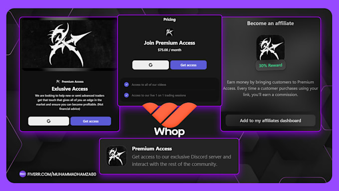 setup new or existing discord server with whop integration