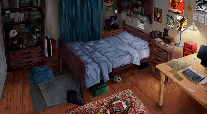 digital paint environment concept art and background