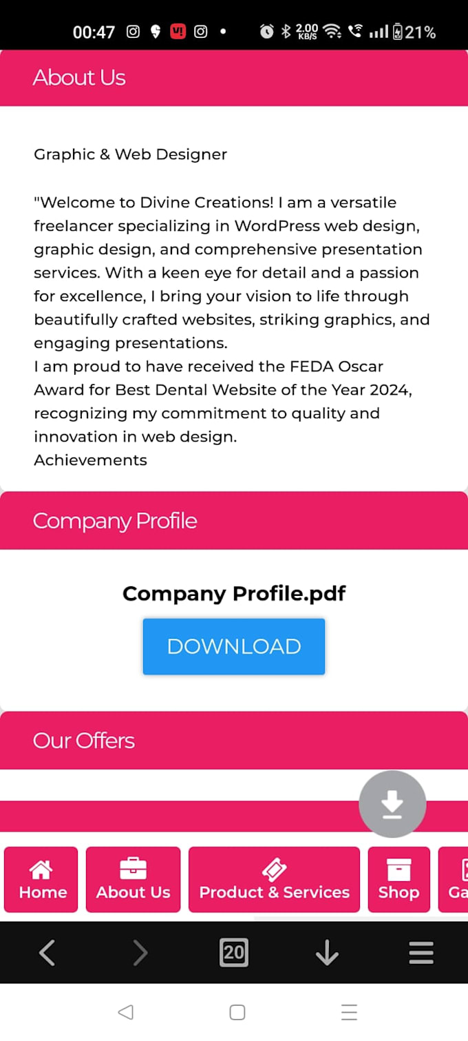 provide impressive digital visiting card services