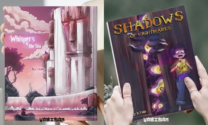 do original book covers design digital painted illustration