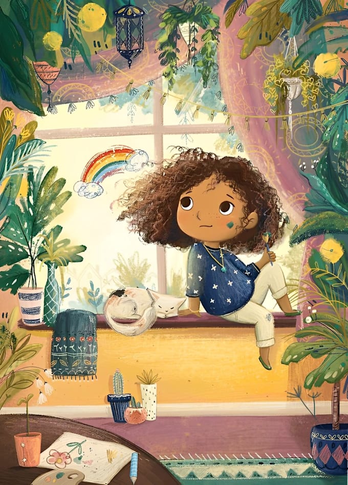 draw illustrated book for children, cute and fun